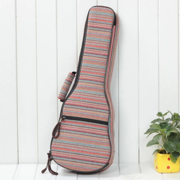 Ukulele sac boîtier de concert soprano Ténor sac à dos 21 23 24 26 pouces ukelele stripe mini accessoires de guitare