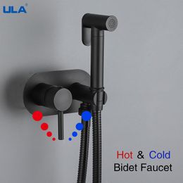 Ula messing bidetkraan draagbare spuittoilet bidet kraan kraan met koude water mixer badkamer shattaf toiletpistool set hygiënische douche