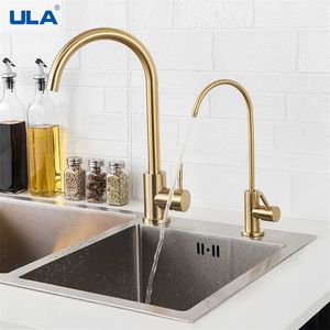 Robinet de cuisine ULA avec robinet pour purificateur d'eau potable, ensemble de robinets de cuisine en acier inoxydable, mélangeur de cuisine, robinet d'évier 211108