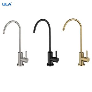 ULA Purificateur D'eau Robinet Eau Potable Osmose Inverse Cuisine Noir Robinet Avec Filtre En Acier Inoxydable 1/4 