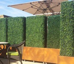 ULAND 50x50cm Outdoor Artificial Boxwood Haid Intimité Clôture Décoration de feuille UV Proof For Garden Balconie de magasinage Home9739384