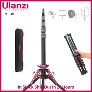 Ulanzi MT-49 1.9M Carbon Fiber Lighting Stand Portable Tripod Pography Light Stand for LED Light Flash Softbox Travel Monopod 231221
