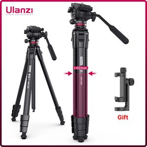 Ulanzi OMBRA 1.6M Video Travel Tripod 360° Panorama Fluid Drag Pan Tripod Max Load 6KG Arca Swiss Plate for DSLR Camera 231221