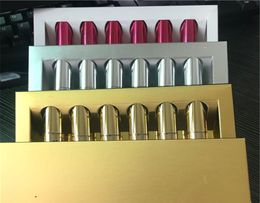 ULAR BRAND LIP GLOSS NOUVEAU MINEUP MINI LIP COLLECTION DE LIP 6COLORS LIBSTICK liquide mat 6pcs / Set Gold Birthday Edition Silver Rose White2237696