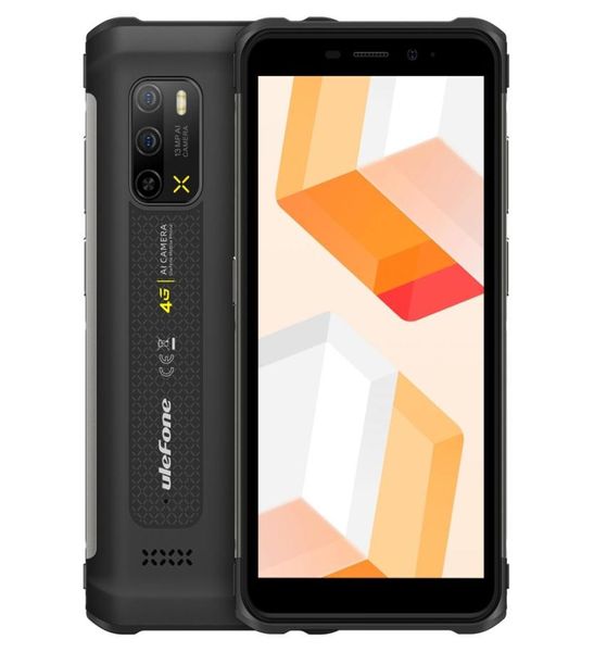 Ulefone Armor X10 Teléfono resistente 4GB 32GB IP68IP69K Impermeable A prueba de polvo A prueba de golpes Cámaras traseras duales Desbloqueo facial 545 pulgadas Android8766576