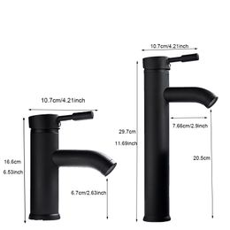 Ulgksd Bathroom Basin Robinet Fauce robinet robinet de salle de bain mélangeur de bassin de peinture noire