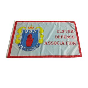Drapeaux de l'association de défense d'Ulster 3' x 5'ft 100D bannières extérieures en polyester couleur vive de haute qualité avec deux œillets en laiton