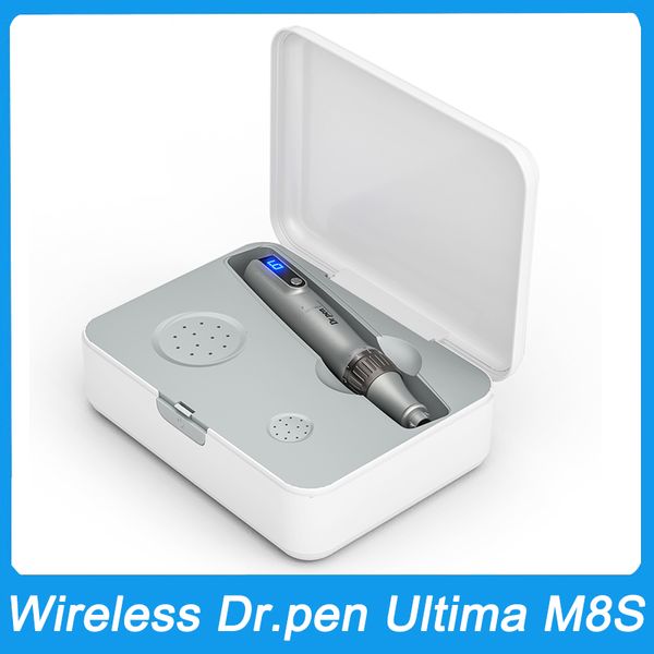 Ultima Dr Pen M8S con 2 cartuchos, 18 agujas, sello de microagujas, rodillo DermaPen, herramientas eléctricas inalámbricas para el cuidado de la piel, kit MTS, mesoterapia para el crecimiento del cabello