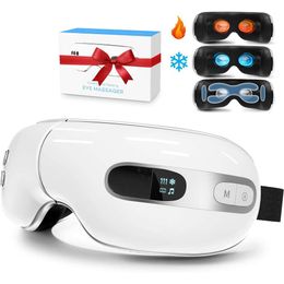 Ultimate Eye Massager con funciones de calor y enfriamiento: alivia las migrañas, los ojos secos, los ojos hinchados y la fatiga - Masilla facial relajante para los ojos relajantes y la mente