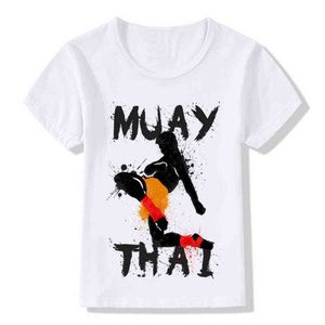 Ultimate Fighting Muay Thai Hardcore Fight Design Kinder T-shirts Kinderen Casual Kleding Jongens Meisjes Mode Tops Tees G1224