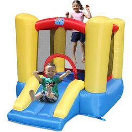 Fun ultime pour les enfants: Action Air Bounce House Toddler Château gonflable gonflable Bouncy avec ventilateur pour le jeu intérieur / extérieur - Durable cousu et House Extra Epp House avec toboggan