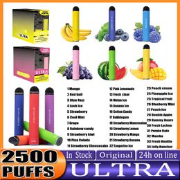 Ultra Puff 2500 Disposable E Cigarette Vape Infinity Device Puff 2500 1000mAh Batterie 8 ml Kit de démarrage de cartouche