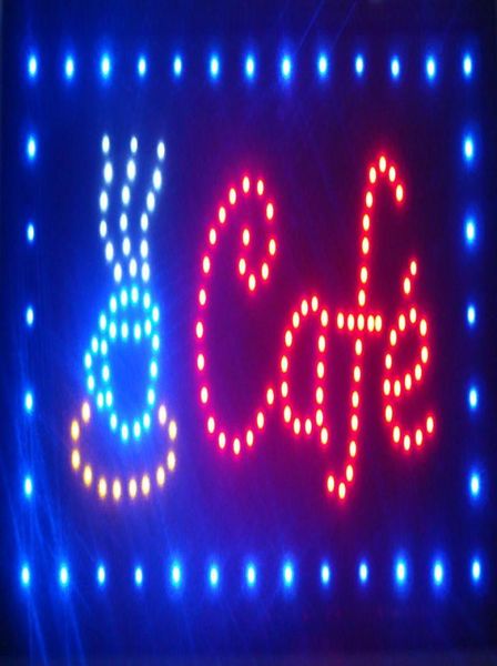 Ultra Bright Flashing Coffee Store Sign Venta directa de 10x19 pulgadas LED Tablero Semioutdoor7340676