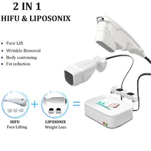 Ultra lift hifu visage resserrement mini liposonix corps façonnage ultrasons graisse dissoudre machines de levage de peau à ultrasons 2 poignées