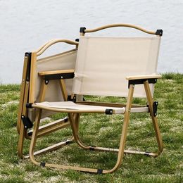 Ultralichte Kermit-strandstoel voor buiten kamperen en picknicken Barkruk Draagbare aluminiumlegering Opvouwbare benodigdheden Tafelstoelen 240124