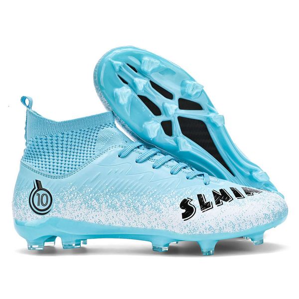 Botas de fútbol AG de uñas largas ultraligeras, zapatos de fútbol TF para césped, zapatos de entrenamiento dorados, blancos, negros y azules para jóvenes, mujeres y hombres