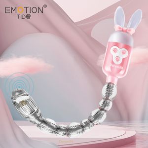 Ultra-lange Anale Kralen Vibrator sexy Speelgoed Vrouwelijke Prostaat Orgasme Vaginale Siliconen Vibrerende Plug Stimulator Volwassene