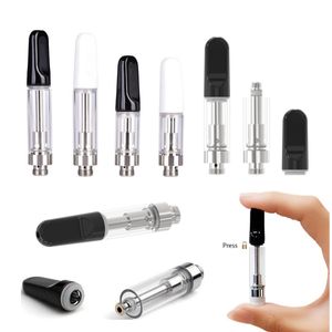 Ultra-lage prijs VS Warehouse 1,0 ml 0,5 ml Atomizers Keramische spoel Vape-cartridges Lege olietank 510 Draad dikke oliepartridge glastank vape pen in stock cannada de