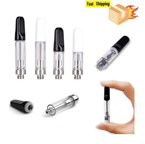 Ultra-lage prijs VS Warehouse Atomizers keramische spoel vape cartridges lege olietank 510 draad dikke olie 1,0 ml/0,5 ml cartridge glastank vape pen griekenland ca thailand