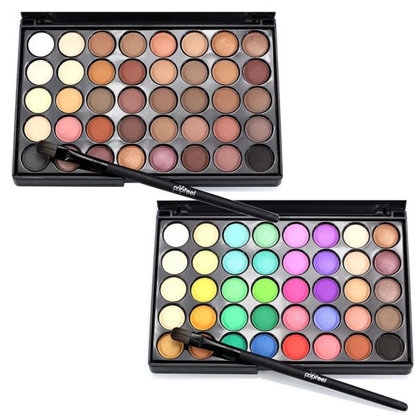 Paleta de sombras de ojos con sombra ultramate, pigmentada mineral, alta textura, brillo, sombra de ojos, maquillaje, cepillo cosmético de larga duración 240119