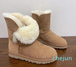 Ultra Mini botte plate-forme bottes de neige concepteur femme en peau de mouton en cuir véritable moelleux Mules chaud hiver australie chaussons