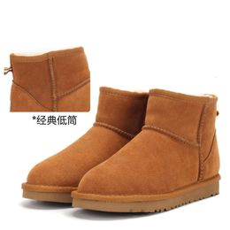 Ultra mini bottes plate-forme de botte de neige courtes femmes hommes hommes femmes fursheepskin tasman bottes Tazz châtaigne sable de sable moutarde graine beige australien hiver cheville slipperdd