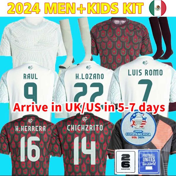 Ultra Quality Soccer Jersey Football National S.Cordova J.Quinones A.Vega G.ochoa S.Gimenez Raul H.Lozano Chicharito K.Alvarez Plus taille xxxl 4xl Men Kids Mexico Shirt