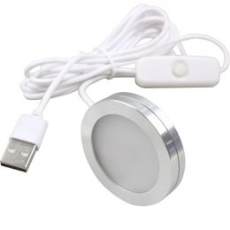 Ultra-slim 8mm USB 5V 2W Cabinet Light Ultra-Dunne LED Kast Mini Spot Light Sieraden Display Plafond Gemonteerde Indoor