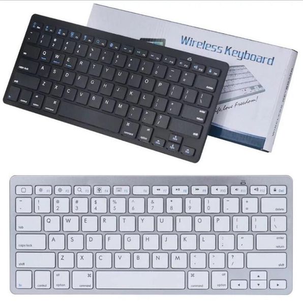 Clavier Bluetooth ultra mince muet tablettes et Smartphones pour tablette Style de clavier sans fil pour ios Android Windows PC avec retial