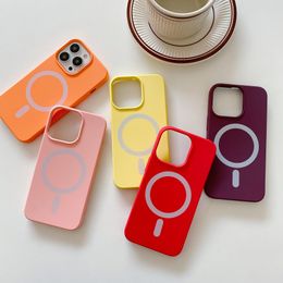 Für Iphone Phone Cases Stoßfeste Abdeckung Ultra Slim Candy Magnetische Tpu Transparent 15 14 11 12 13 Pro Max Xs X lus