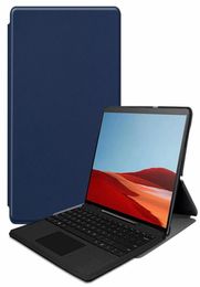 Ultra Slim PU Book Flip Case Cubre para Microsoft Surface Pro X 2019 Tablet de 13 pulgadas con soporte puede poner el teclado 9690634