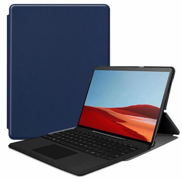 Étui à rabat Ultra mince en PU pour tablette Microsoft Surface Pro X 2019 13 pouces, avec support, peut mettre un clavier 5837724
