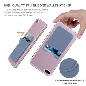 Ultra-slanke zelfklevende gevallen creditcard portemonnee kaarten houder kleurrijke siliconen voor x 11 12 13 sumsung smartphones praktisch