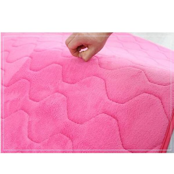 Mémoire épaisse ultra douce Absorbant Coral Fleece Fabric de zone de tissu non glisser les tapis de salle de bain du salon