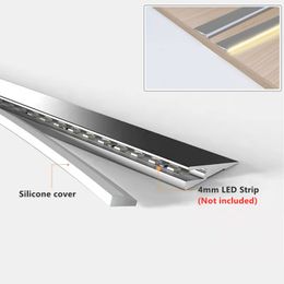 Ultradunne 45 graden schuine verlichting voorkastlamp LED aluminium profiel onzichtbare garderobe-laag plankstaaf licht max h7mm
