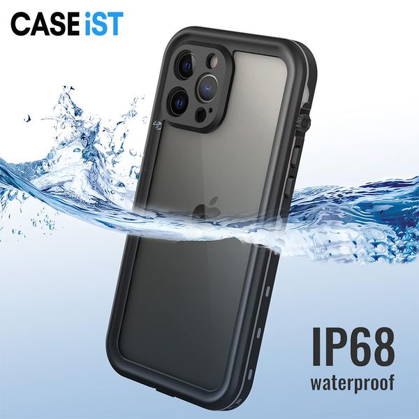 CASEiST Funda impermeable para teléfono profesional IP68 a prueba de nieve 360, cubierta protectora completa para natación subacuática y buceo para Apple iPhone 15 14 13 12 11 Pro Max Plus Mini XS XR