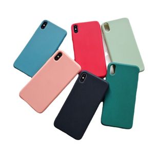 Coques de téléphone ultra fines aux couleurs acidulées pour iPhone 15 14 13 12 11 Pro XS MAX XR X 7 8 Plus 8plus Téléphones portables Couverture TPU Cadeaux Prix d'usine