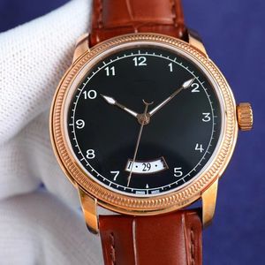 Montre d'affaires décontractée ultra-mince classique de haute qualité pour hommes, cadran de 40 mm avec mouvement 9015 avec bracelet en vache littéral non changeant, extrêmement simple, propre et élégant