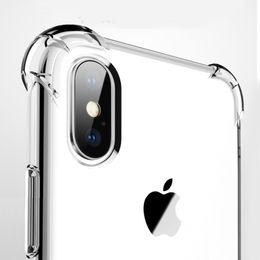 Ultradunne transparante TPU-siliconen hoes voor iPhone XS 7 8 plus bescherm rubberen telefoonhoes voor iPhone X