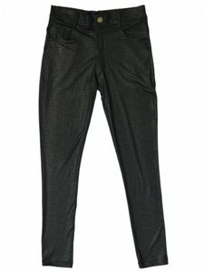 Pantalon crayon élastique ultra mince printemps été hommes legging serré chaud sexy spodnie coréen streetwear pantalon en cuir PU 71eh #