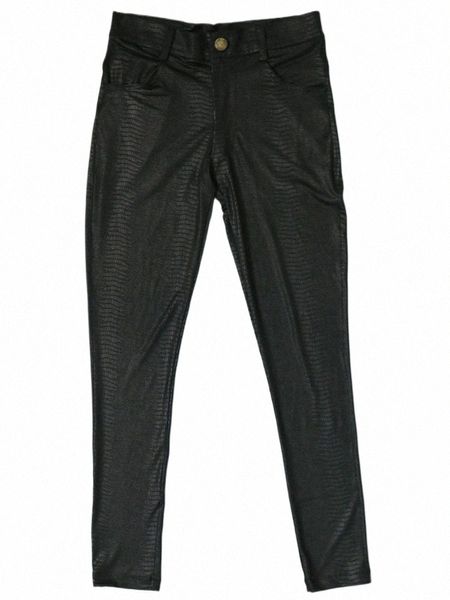 Pantalones de lápiz elásticos ultra delgados Primavera Verano para hombre Legging apretado caliente sexy Spodnie coreano streetwear pantal pu pantalones de cuero 71eh #