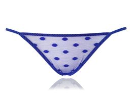 Ultra minces gSstrings Sexy Underwear culotte Femmes Transparent Dots Mesh Femelle Bikini Lingerie Thongs pas cher plage Sous-Pants T Pan5468237