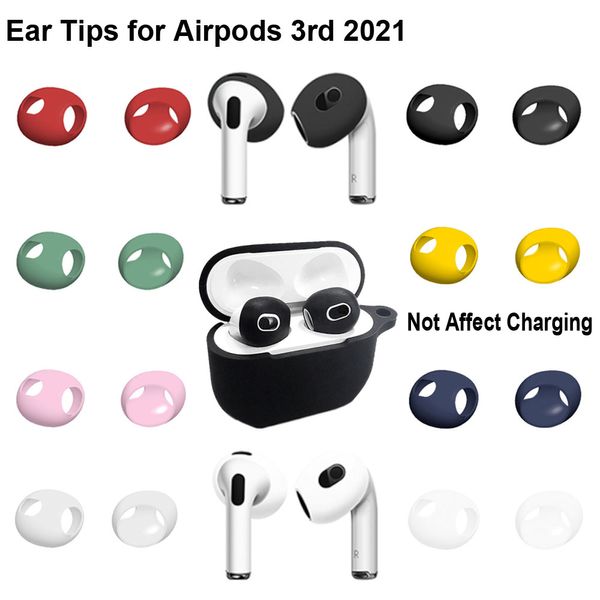 Accesorios para auriculares ultrafinos Tapa antideslizante para los oídos Cubierta de piel de silicona Almohadillas para los oídos para AirPods 3 Puntas protectoras para los oídos Brotes Estuche para auriculares DHL FEDEX EMS ENVÍO GRATIS