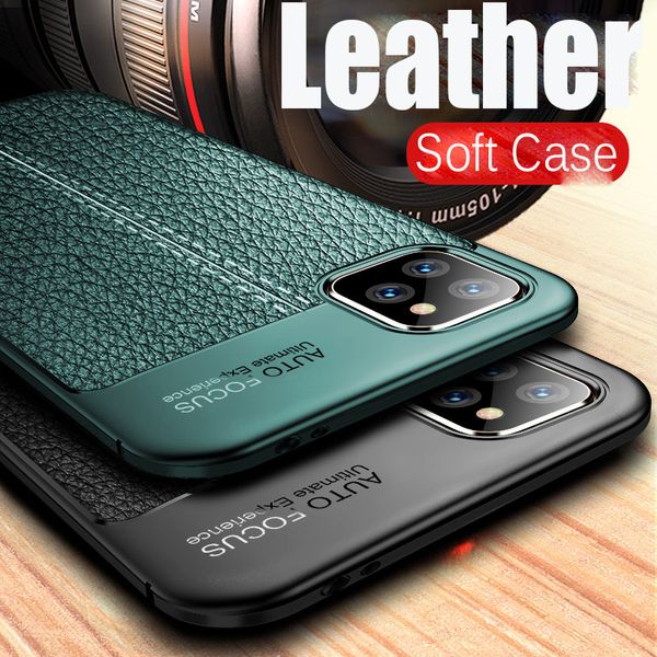 Ultra mince en cuir PU étui souple pour iPhone X XR XS MAX 11 pro max couverture complète intelligente 2019 slim pare-chocs