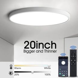 Ultradunne LED-plafondlicht Modern 9/11/16/20 inch grote plafondlamp voor woonkamer helderheid dimable AC85-265V paneellicht voor kamer