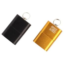 Ultradunne mini-aluminiumlegering 480 Mbps USB 2.0 T Flash TF Micro SD Memory Card Reader Adapter