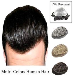 Film de peau ultra mince multi couleurs nouvelle génération cheveux humains morceau de cheveux pour hommes toupet système de remplacement de base en poly légère vague NG8631787