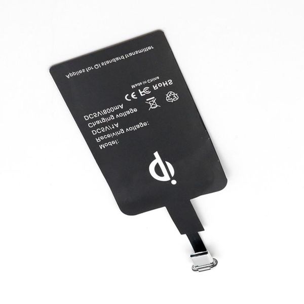 Autocollant de type C ultra-fin, carte de chargeur de chargeur de chargement sans fil QI, universel