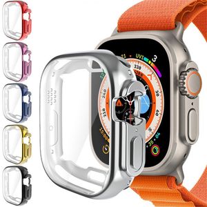 Ultra2 Soft Cover Shell TPU All-Inclusive Anti-Fall Protective Case voor Apple Watch Series 1 2 3 4 5 6 7 8 9 IWatch 38mm 40 mm 41 mm 42 mm 44 mm 45 mm Ultra 49 mm kisten