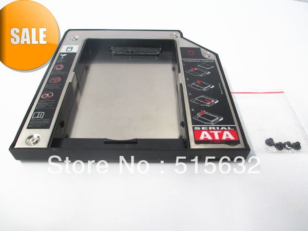 Freeshipping Ultrabay Slim SATA 2nd Hdd Hard Drive Caddy para Módulo Lenovo ThinkPad T400 T500 Nuevo 9.5mm